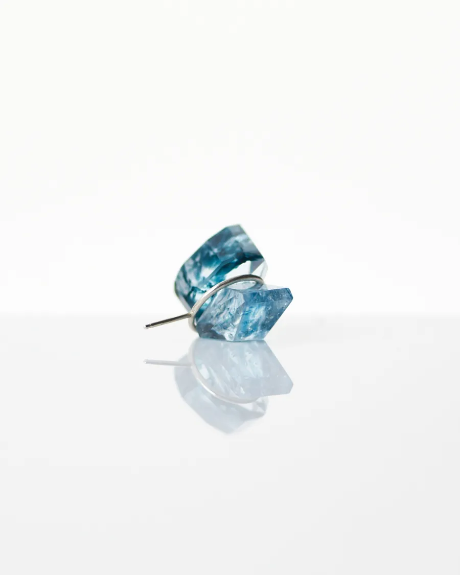 Material : p&acirc;te de verre glass, Silver 950<br>Size :