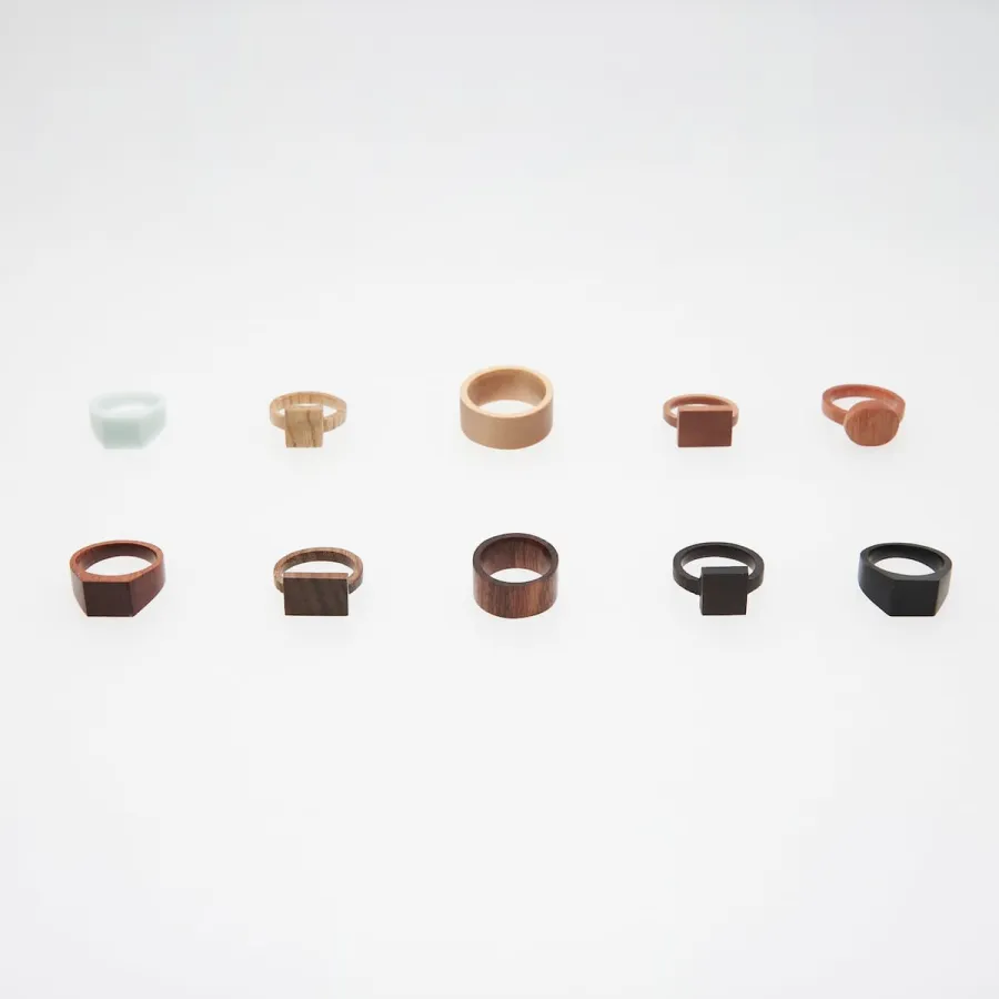 RAW リング｜木・コーリアン｜素材違いのリング10点（ラインナップ）